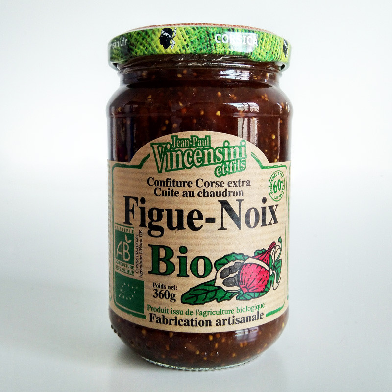 Confiture Extra de Figues et Noix Corse Bio - 275g 